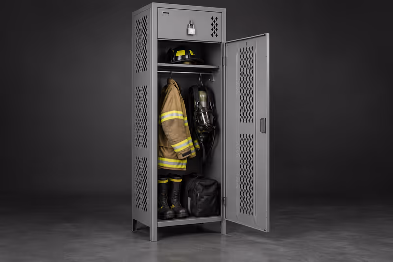 Gabinete para traje de bombero Lyon Command Open Gear Locker