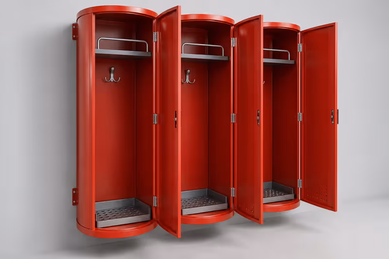 Gabinete para traje de bombero Ready Rack Red Rack RRWM