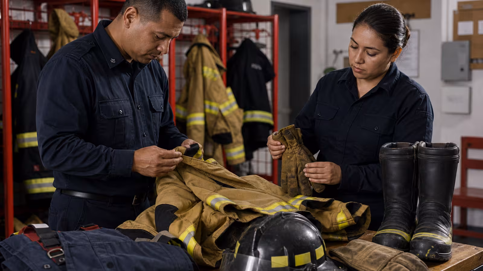 Equipo de protección personal para bomberos con traje estructural certificado