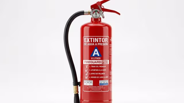 Extintor de agua a presión de 9 litros para fuegos clase A