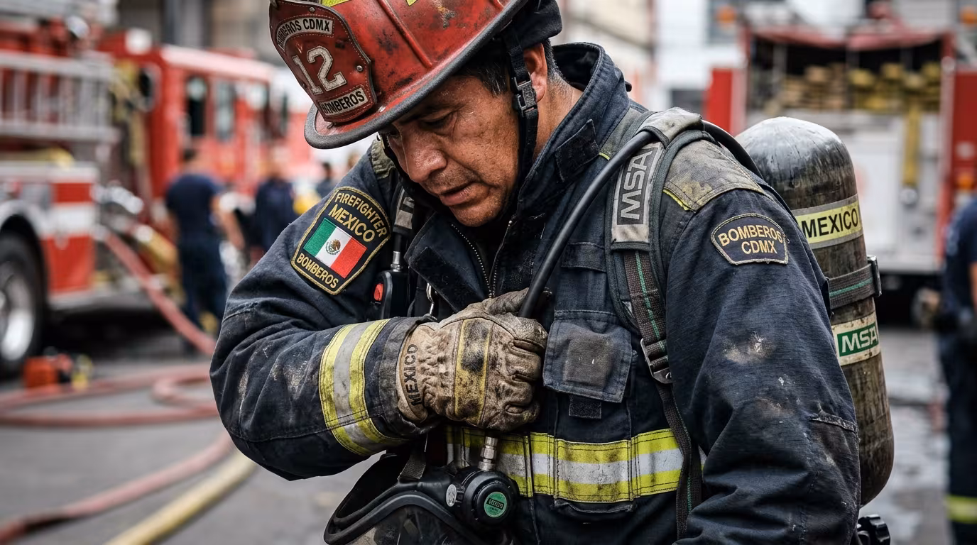 Capucha con barrera particulada para bombero y reducción de exposición a carcinógenos
