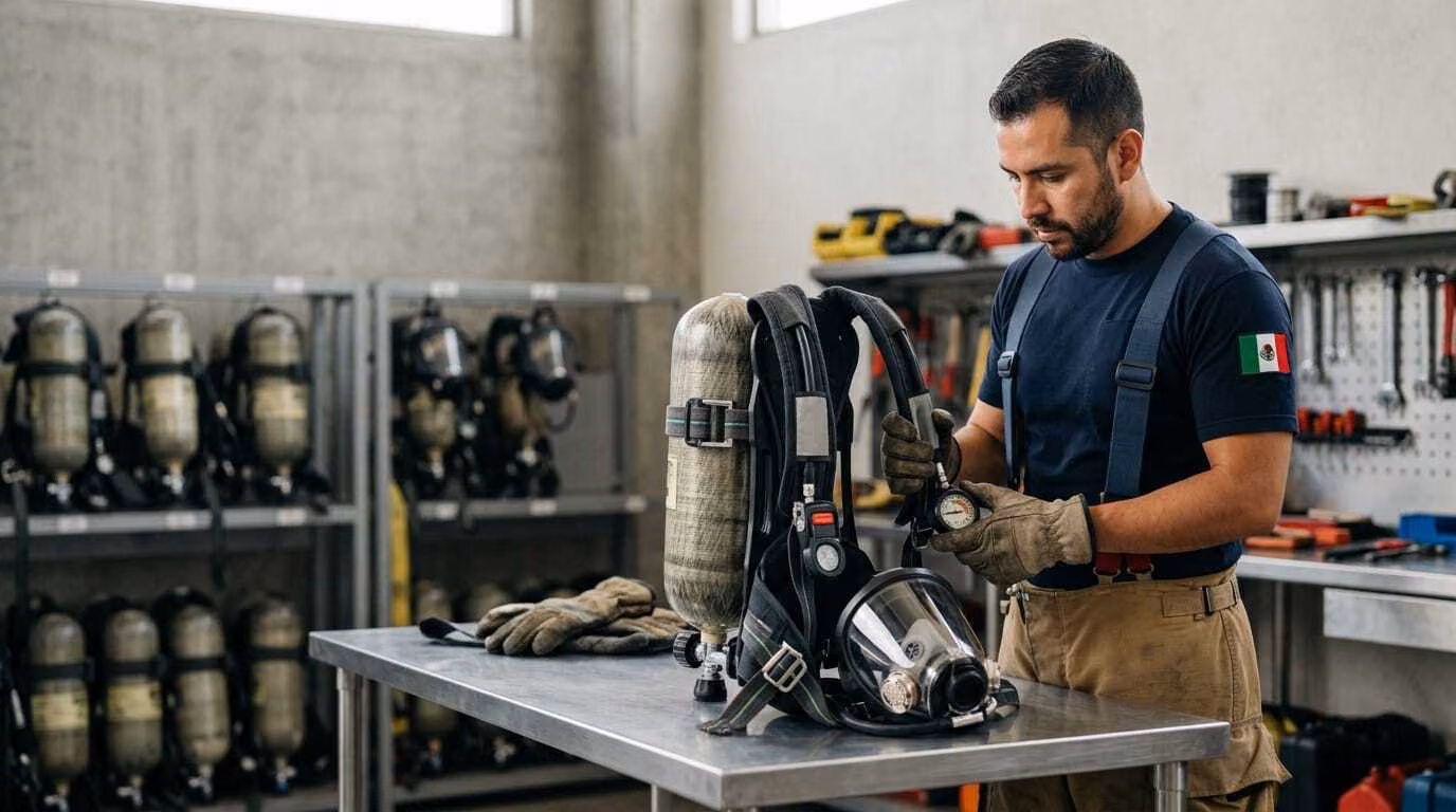 Mantenimiento de equipos de respiración autónoma SCBA para bomberos