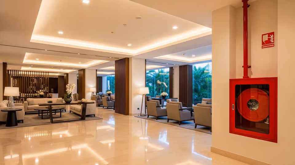 Sistema contra incendios en hotel y centro comercial México