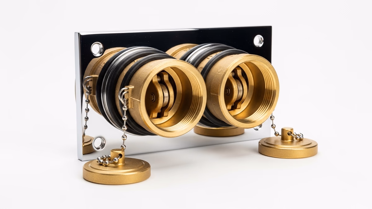 Toma Siamesa FDC 4-A Clappered 2.5" Elkhart — vista 5