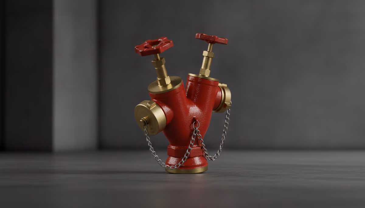 Toma Siamesa FDC 2-A Plain 2.5" Elkhart Brass — vista 4