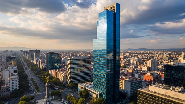 Vista panorámica de Torre BBVA Ciudad de México en Ciudad de México — Torre BBVA Ciudad de México