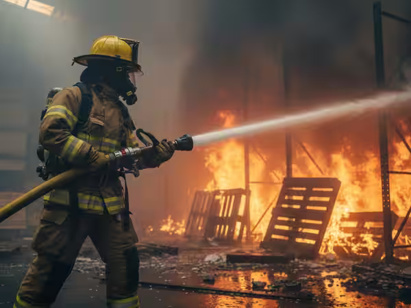 Sistema de mangueras contra incendios para respuesta inicial en entorno industrial